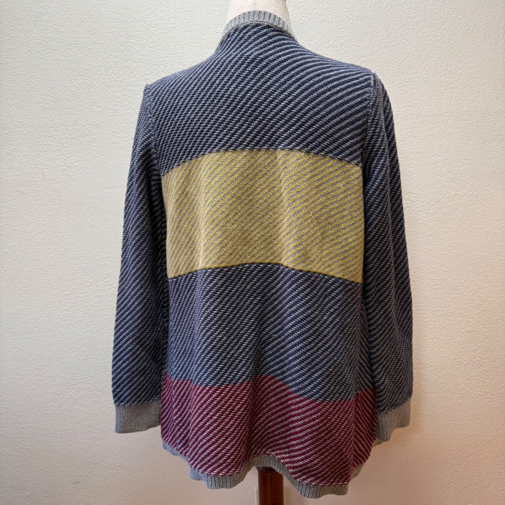 CAbi Color Block Blanket Sweater Open Front Cardigan‎ Medium - Picture 10 of 16